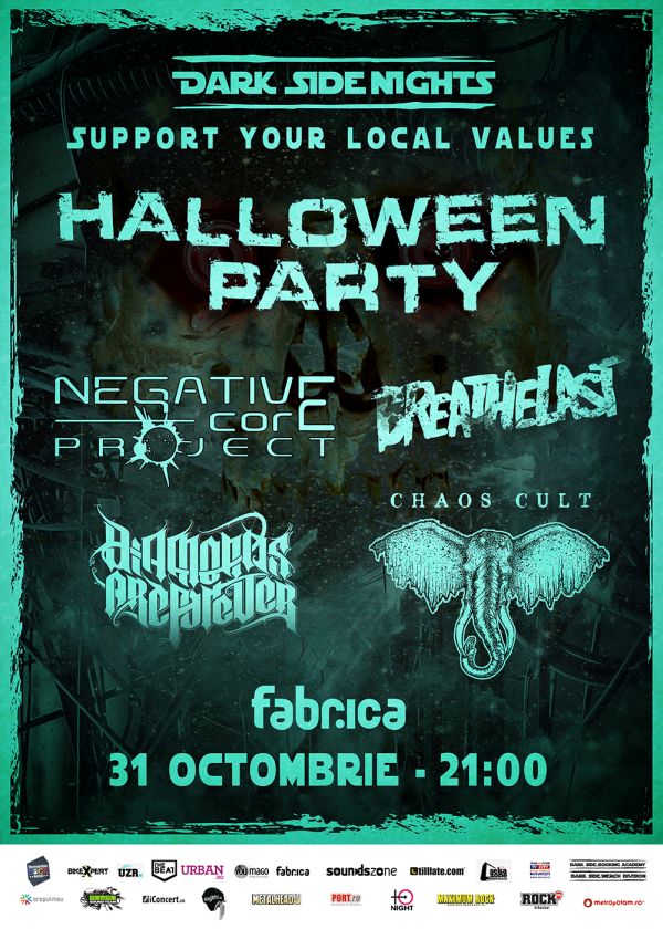 Sarbatoreste Halloween-ul cu Negative Core Project, Breathelast, Diamonds Are Forever si Chaos Cult